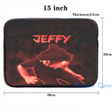 Funny Graphic Dark Jeffy USB Charge Backpack - Travel Laptop Bag