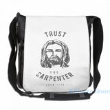 Funny Graphic Trust the Carpenter Jesus Christ USB Charge Backpack