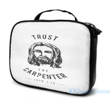 Funny Graphic Trust the Carpenter Jesus Christ USB Charge Backpack