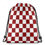 Graphic Print Red USB Charge Backpack School Laptop Bag