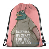 Funny Graphic Every Day. We Stray Further from God USB Charge Backpack