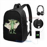 Funny Graphic Gremlin Flasher USB Backpack Men Women School Travel Bag