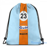 Gulf Oil Racing Colours USB Charge Backpack Men School Bags Women Bag Travel Lap