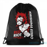 Funny Kirishima Eijiro USB Charge Backpack School Travel Laptop Bag