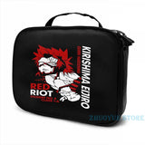 Funny Kirishima Eijiro USB Charge Backpack School Travel Laptop Bag