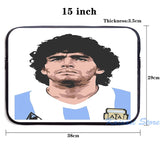 Maradona Graphic Print USB Charge Backpack - School Travel Laptop Bag