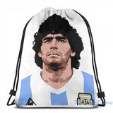 Maradona Graphic Print USB Charge Backpack - School Travel Laptop Bag