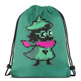 Funny Graphic Print Ralsei USB Charge Backpack School Travel Laptop Bag