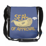 Funny Seal of Approval USB Charge Backpack Men Women Travel Laptop Bag