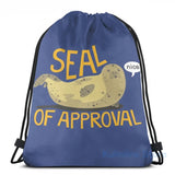 Funny Seal of Approval USB Charge Backpack Men Women Travel Laptop Bag