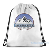 Jackson Hole Wyoming Mountain Snowboard Skiing USB Backpack