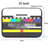 Funny Graphic Print TV No Signal USB Charge Backpack School Bag