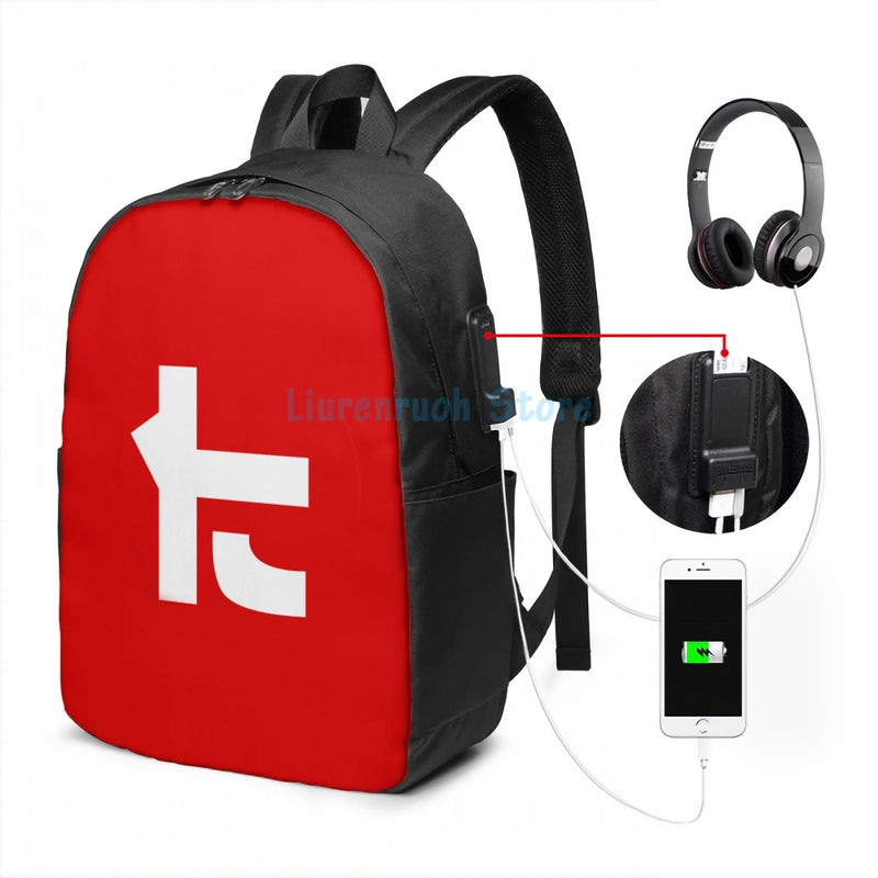 Funny Toni Kensa Graphic Print USB Charge Backpack School Travel Laptop Bag