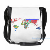 World Flags Map USB Charge Backpack Travel Laptop Bag