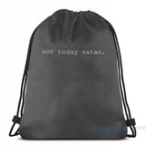 USB Charge Backpack Not Today Satan School Travel