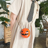 Halloween Pumpkin Demon Shoulder Tote Bag