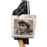 Funny Handbags Female Foldable High Capacity Casual Women Shopping Bags Van Gogh