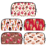 Funny Ice Cream Pattern Wallet Harajuku Cartoon Cake Money Bags for Travel