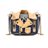 Funny Jacket Shoulder Bag Canvas Chains Mini Tote Clutch