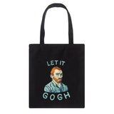 Funny Let it Gogh Canvas Women Shopping Bags Girl Shoulder Cloth Bags