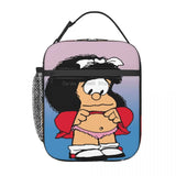 Mafalda Insulated Lunch Bag for Women Quino Comic Cartoon Cooler Thermal