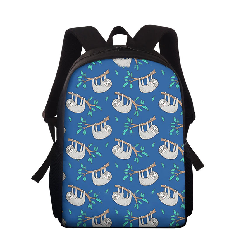 Funny Sloth Print Schoolbag for Kids, Teen Backpack for Boys/Girls