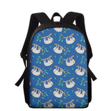 Funny Sloth Print Schoolbag for Kids, Teen Backpack for Boys/Girls