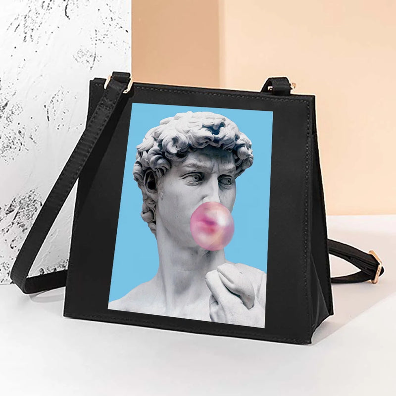 Funny Pattern Square Bags High Shoulder Bag Women Tote Bags