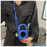 Funny Personality Paper Clip Mobile Phone Bag Female Hollow Out Small Bag