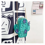 Funny Cactus Shaped Women's Bag Chain Shoulder Cross Bag