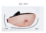 Funny Pop Dad Bod Money Belt Bag Men Travel Bags Flesh Fanny Pack