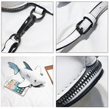 Funny Shark Shaped Women Shoulder Messenger Bag PU leather Phone Bag