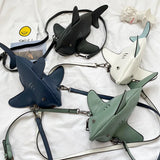 Funny Shark Shaped Women Shoulder Messenger Bag Cartoon Chain Lady Hand Bags