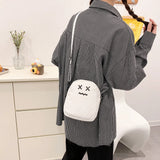 Funny Shoulder Bag Women Nylon Ghost Crossbody Bags Cartoon Harajuku
