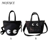 Funny Shoulder Handbag Fun Eyes Prints Nylon Bucket Lunch Bag
