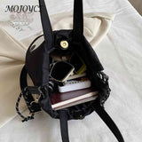 Funny Shoulder Handbag Fun Eyes Prints Nylon Bucket Lunch Bag