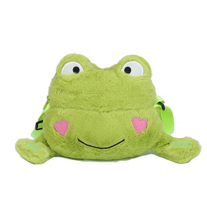 Funny Frog Plush Shoulder Bag Powder Blusher Crossbody Bag