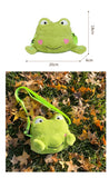 Funny Frog Plush Shoulder Bag Powder Blusher Crossbody Bag