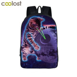 Funny Space Cat Unicorn Backpack Laser Cat Kitty Daypack Children