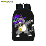 Funny Space Cat Unicorn Backpack Laser Cat Kitty Daypack Children