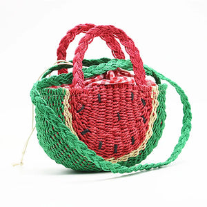 Watermelon Straw Handbags Crossbody Beach Bag