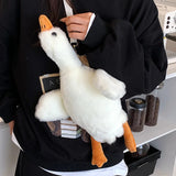 Funny Duck Girl Plush Toy Cross-body Bag Lady Duck Bag Women Plush Purse