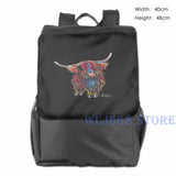 Funny Scottish Cow Shoulder Bag by Shirley MacArthur - Single Backpack