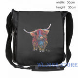 Funny Scottish Cow Shoulder Bag by Shirley MacArthur - Single Backpack