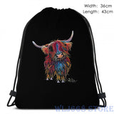 Funny Scottish Cow Shoulder Bag by Shirley MacArthur - Single Backpack