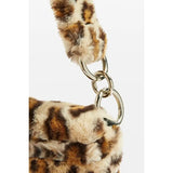Leopard Print Fur Crossbody Bag for Women