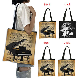 Fur Elise Piano Sheet Music Print Handbag Beethoven Tote Bag