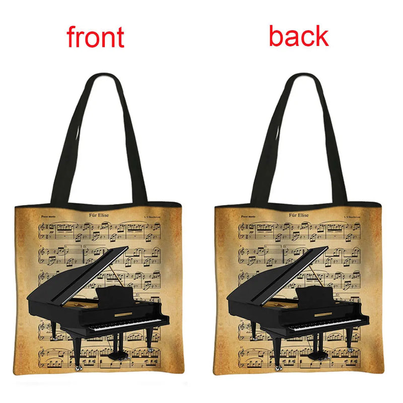 Fur Elise Piano Sheet Music Print Handbag Beethoven Tote Bag