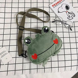 Cute Frog Plush Doll Shoulder Bag for Girls