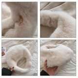 Women's Small Half Moon Bag Warm Plush Winter Bags For Women